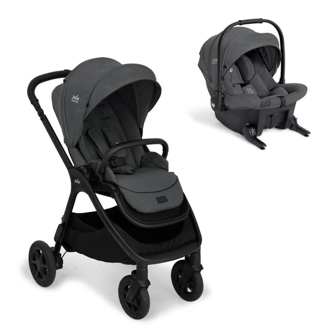 Poussette duo Finiti Signature Ebony + siège auto Sprint Ebony - JOIE