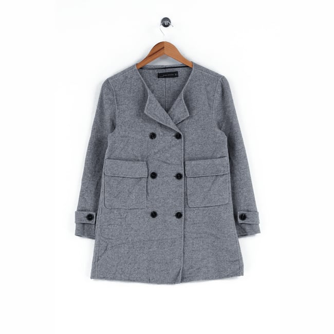 Veste Blazer Noir Femme Taille S - Marque Zara, Occasion Très Bon état