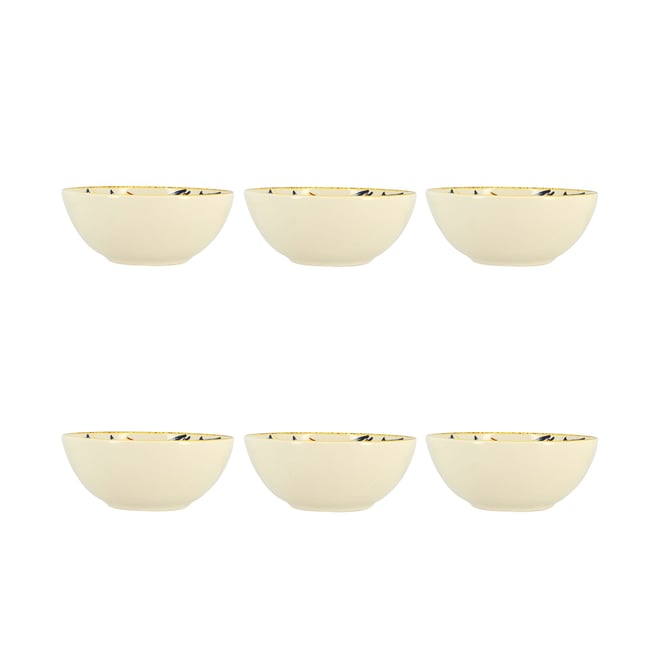 Lot de 6 coupelles en grès, MARIUS Couleur multicolore <span itemprop=