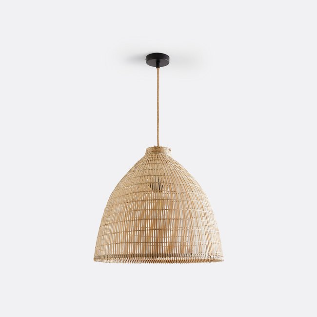 Lámpara de techo de bambú Ø50 cm, Aleandro natural <span itemprop=