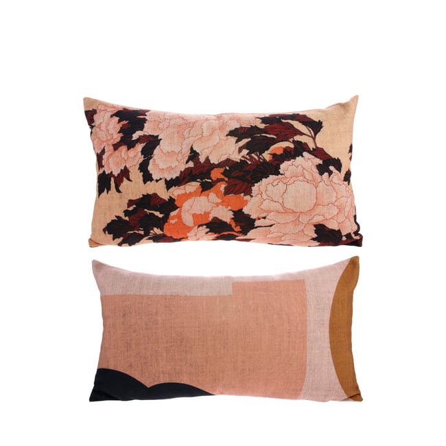 Coussin imprimé 2 faces   - Tokyo multicolore <span itemprop=
