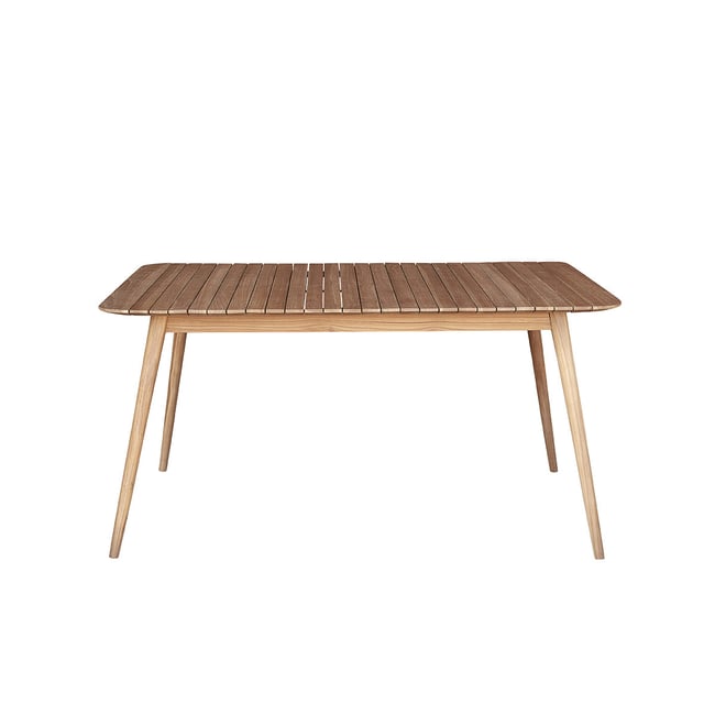 Table de jardin en teck massif 4/6 places  APRIL naturel <span itemprop=