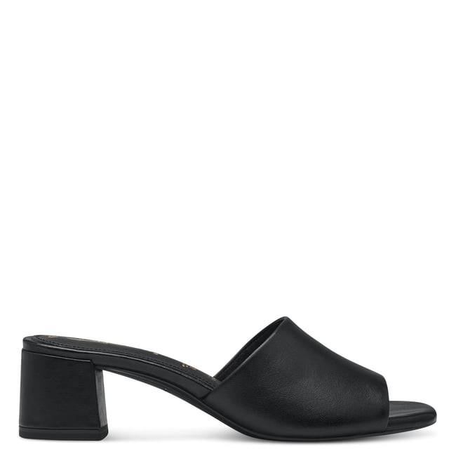 Mules à talon  noir <span itemprop=