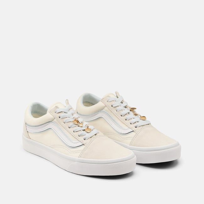 Baskets basses avec charms, OLD SKOOL beige <span itemprop=