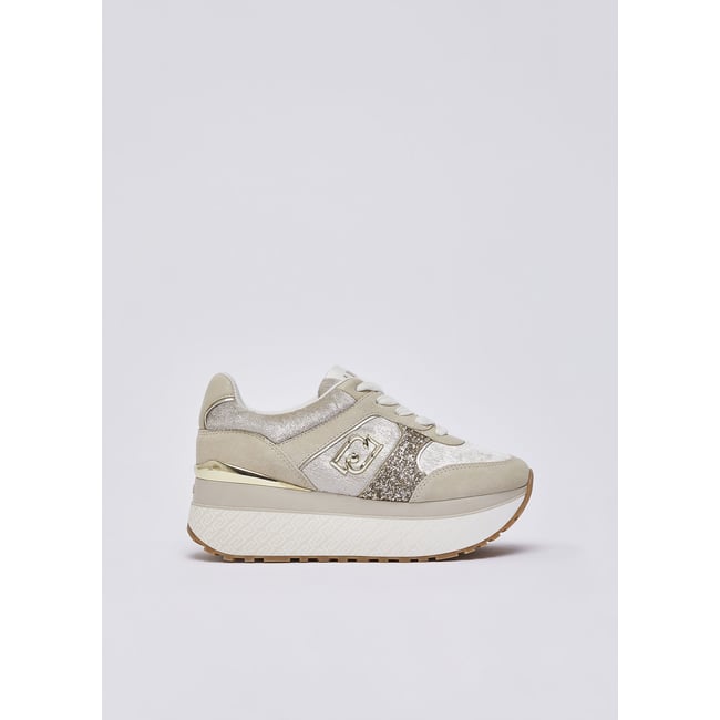 Baskets super plateforme effet velours - LIU JO