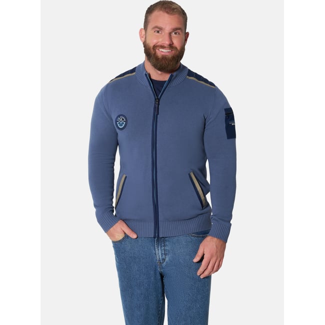 Gilet en maille ARNAR bleu <span itemprop=
