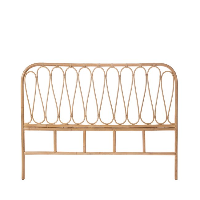 Tête de lit en rotin 148cm - ATILAN Couleur naturel <span itemprop=