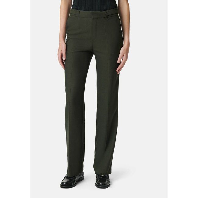 Hose mit geradem Bein dark khaki <span itemprop=