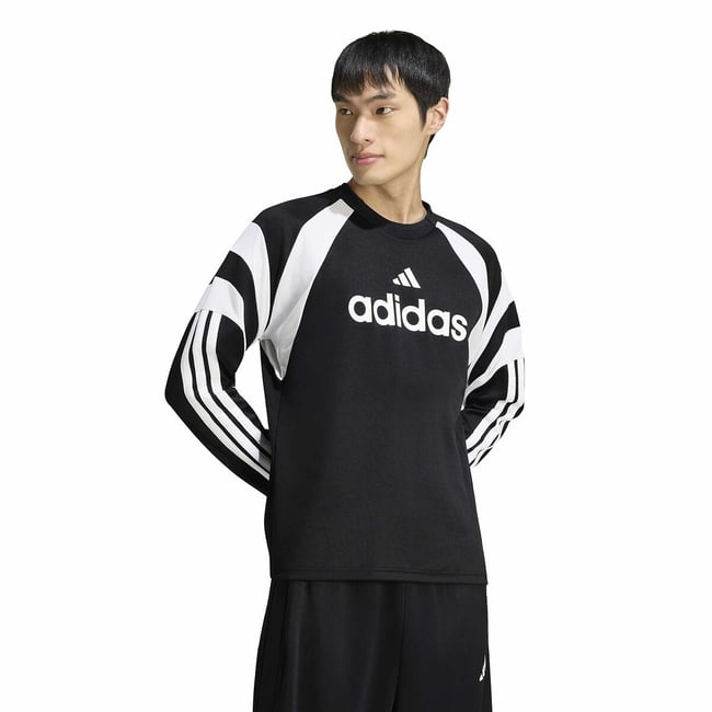 T-shirt manches longues, en jersey, HOUSE OF TIRO noir <span itemprop=