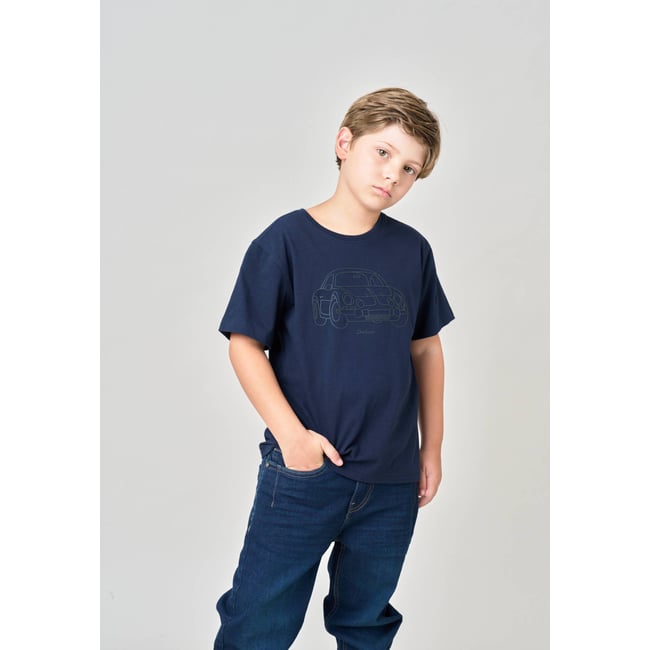 T-shirt regular garçon en 100% coton jersey avec imprimé en relief DUSTBORN - DEELUXE