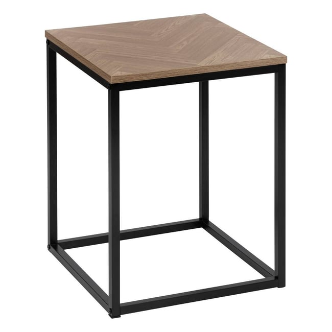 Bout de canapé effet chevrons CHEVRONS Couleur noir <span itemprop=