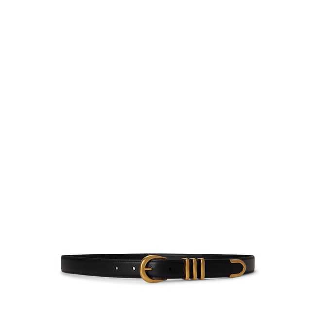 Ceinture en cuir  noir <span itemprop=