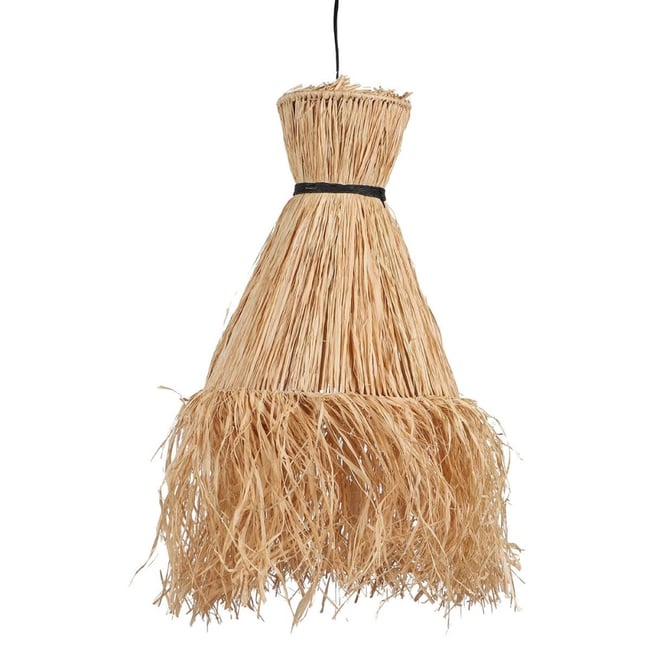 Suspension Palma raphia franges H70 Couleur v002235 <span itemprop=