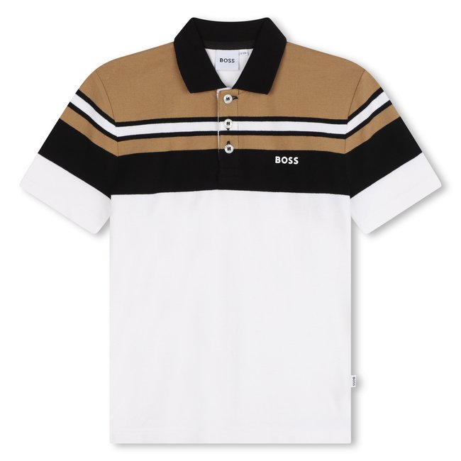 Polo à manches courtes blanc <span itemprop=