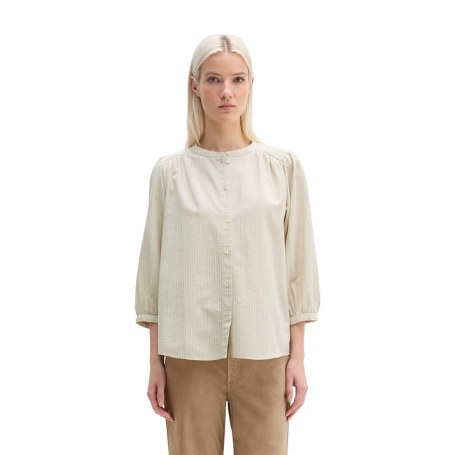 Blouse à rayures A-Shape en mélange de coton organique et de viscose - MARC O'POLO