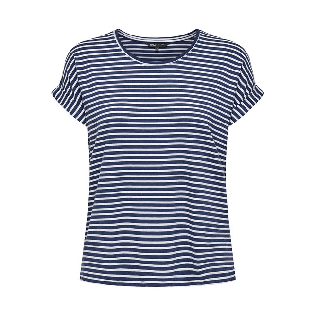 T-Shirt mit feinen Streifen und kurzen Ärmeln - ONLY