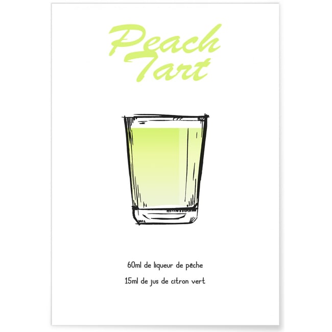 Affiche Shooter Peach Tart Couleur blanc <span itemprop=