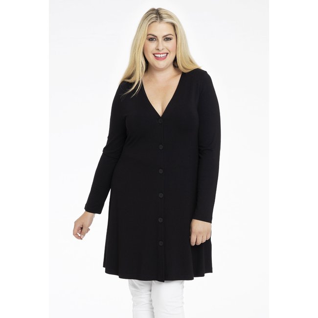 Gilet manches longues noir <span itemprop=