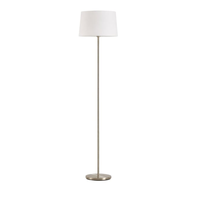 Lampadaire chrome mat Room Abat-jour blanc Couleur chrome <span itemprop=