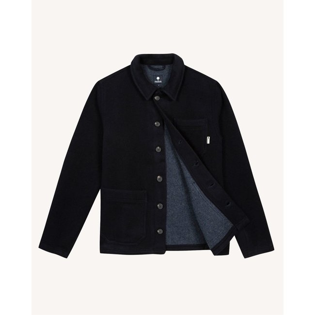 Veste laine LORGE LORGE bleu marine <span itemprop=