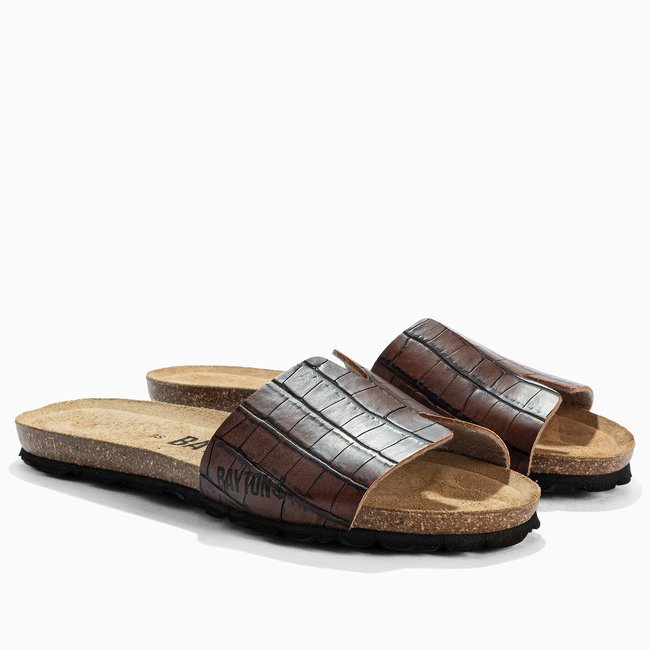 Sandales DJILIAN pour femme marron <span itemprop=