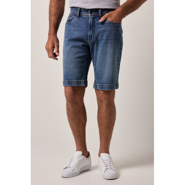 Bermuda en jean, style vintage bleu jean <span itemprop=