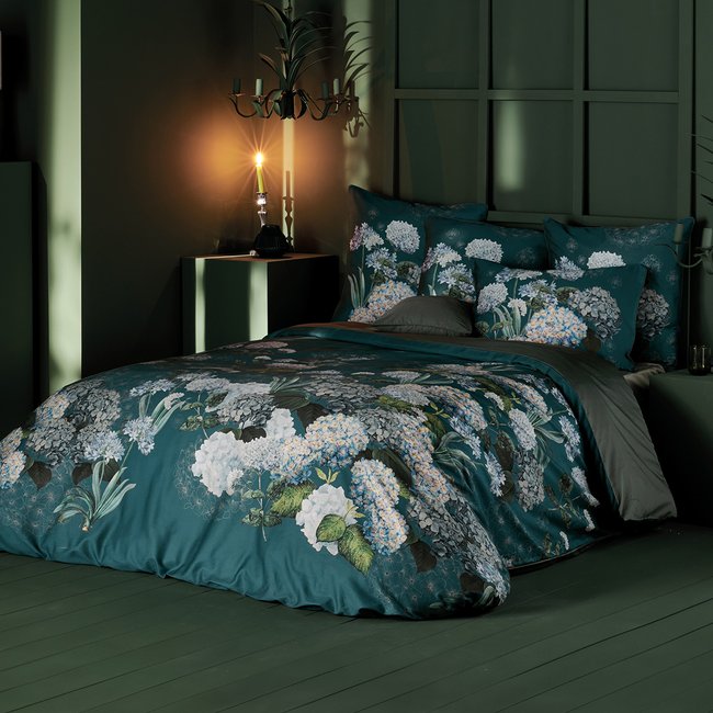 Housse de couette satin de coton Maelys satin canard <span itemprop=