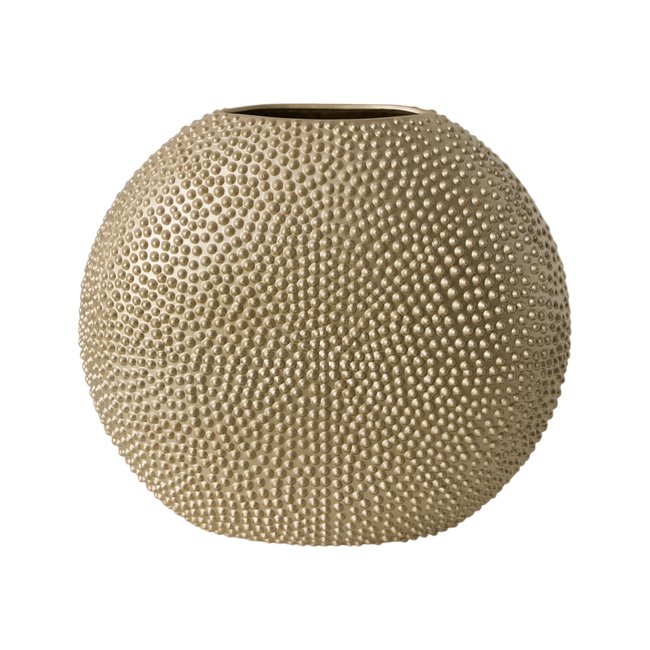 Vase céramique déco texturé doré 35 cm - SILA Couleur jaune doré <span itemprop=