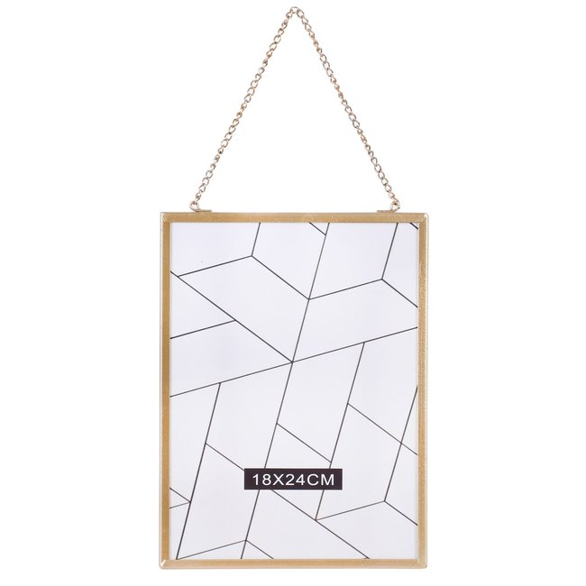 Cadre photo à suspendre design Gold Home GM Couleur or <span itemprop=