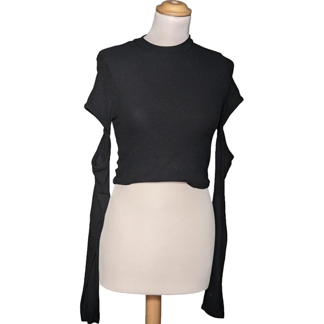 Cardigan Ouvert Eileen Fisher - Taille S/P (Petite), Lin Noir/gris, Occasion Très Bon état