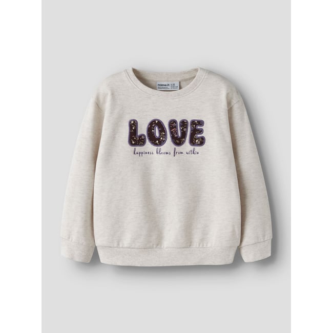 Sweat-Shirt blanc - peyote melange1 <span itemprop=