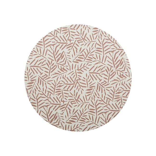 Tapis protège sol rond feuille LEAVES - SEA SHELL Couleur sea shell <span itemprop=