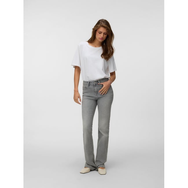 Jean Flared medium grey denim <span itemprop=
