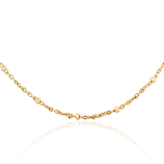 Chaîne nina en plaqué or jaune <span itemprop=