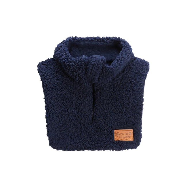 Faux col zippé enfant en sherpa Anouk bleu <span itemprop=