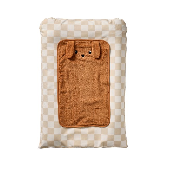 Matelas à langer ACHILLE carreaux beige <span itemprop=