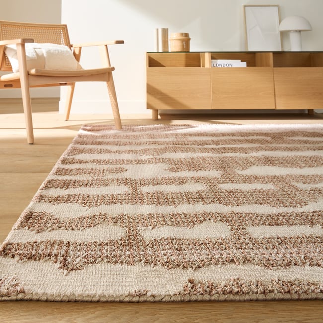 Tapis Tonea Couleur ecru/beige <span itemprop=