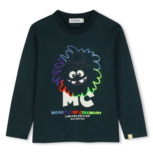 Tee-shirt manches longues vert <span itemprop=