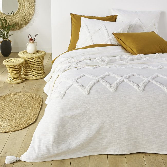 Assa 65 x 65cm 100 tufted cotton cushion cover La Redoute Interieurs La Redoute