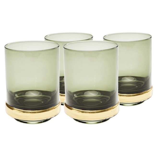 Lot de 4 verres à eau, INNOCENT Couleur vert <span itemprop=