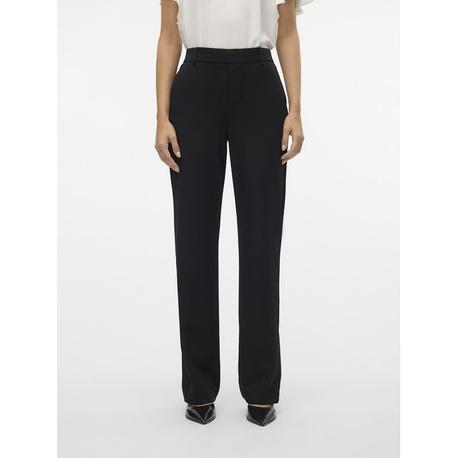 Straight-Leg-Hose schwarz <span itemprop=