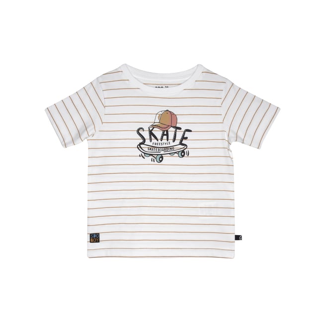Tshirt manches courtes robinson blanc <span itemprop=