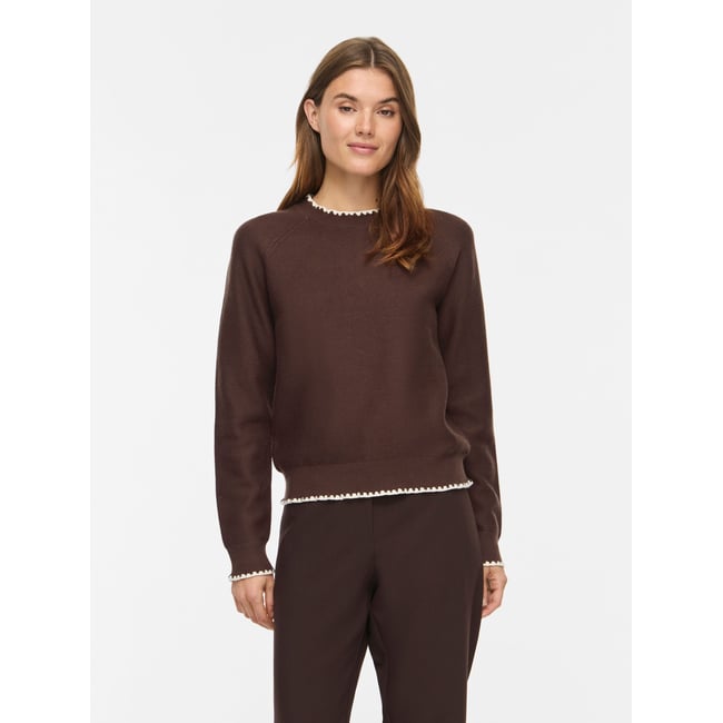 Pull En Maille marron - coffee bean1 <span itemprop=