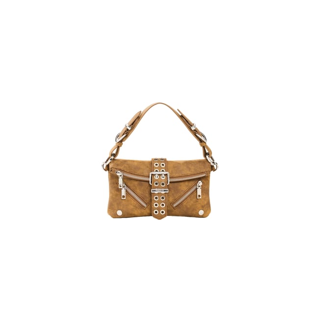Petit sac effet cuir marron <span itemprop=