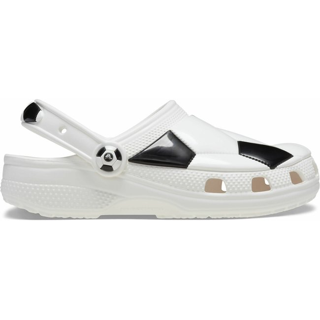 Clogs Classic Fussball weiss/schwarz <span itemprop=