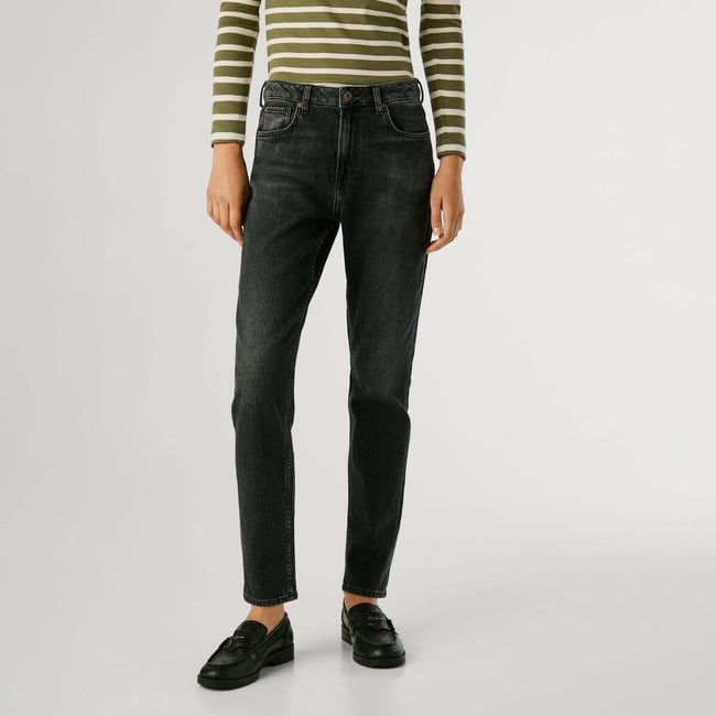 Violet - Jean Coupe Tapered, Taille Haute - PEPE JEANS