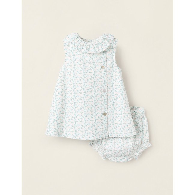Robe + Bloomer Motif Floral blanc <span itemprop=