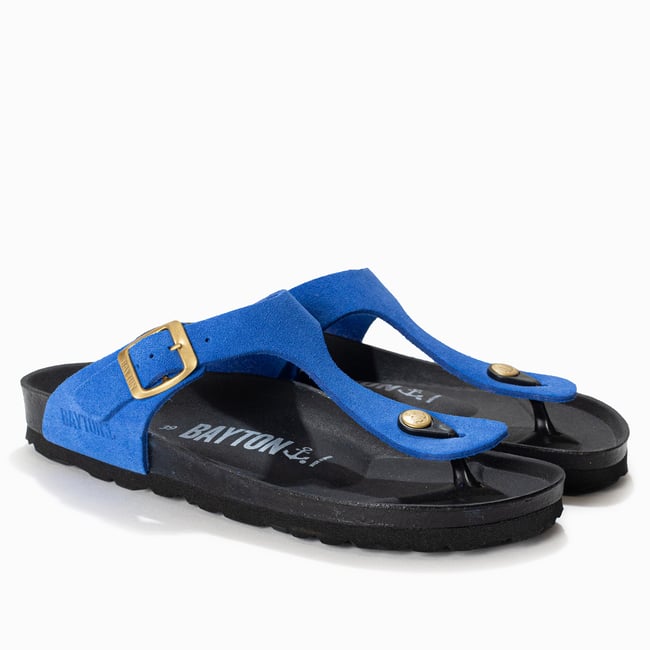 Tongs en cuir suédé MERCURE - BAYTON