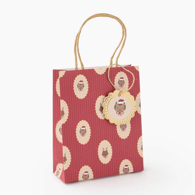 Sac cadeau rouge <span itemprop=