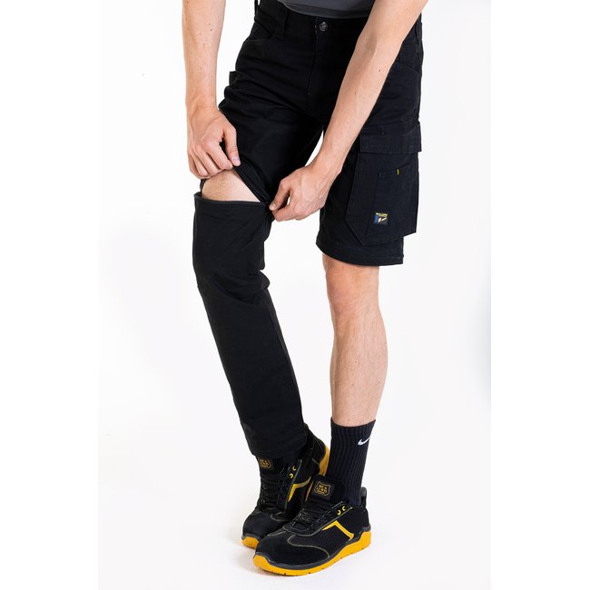 Pantalon de travail modulable 2en1 Fibreflex® CONVERT noir <span itemprop=